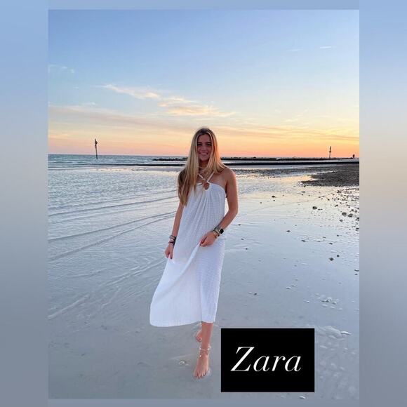 Zara Dresses & Skirts - Zara White Beach Maxi Dress - Size Small - NWOT